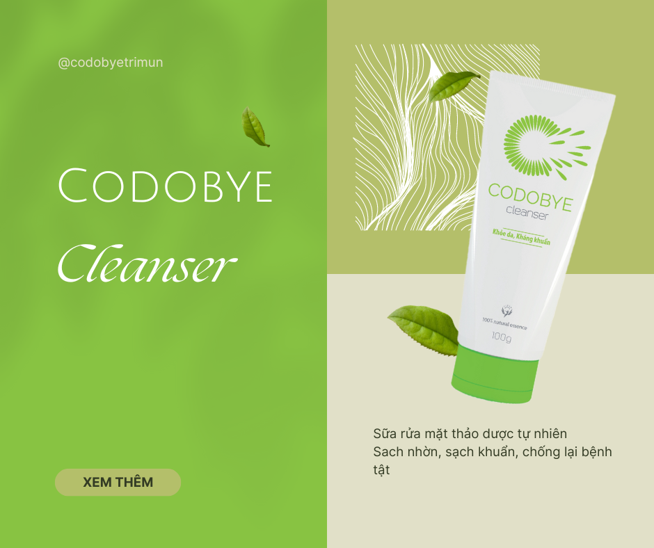 Sữa rửa mặt thảo dược cho da mụn Codobye Cleanser