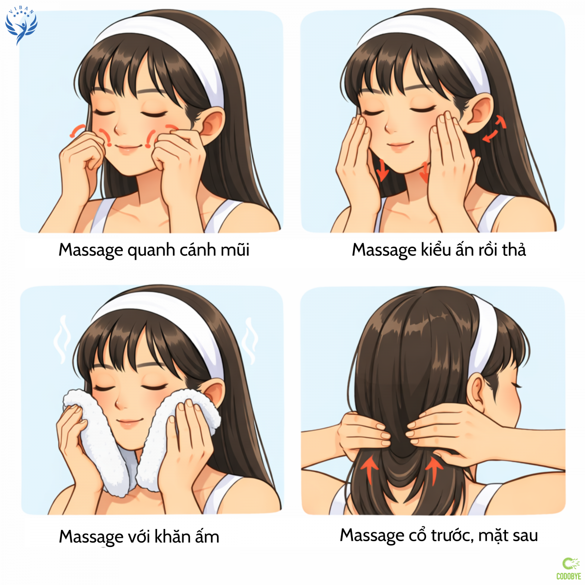 Massage để giúp thư giãn khuôn mặt